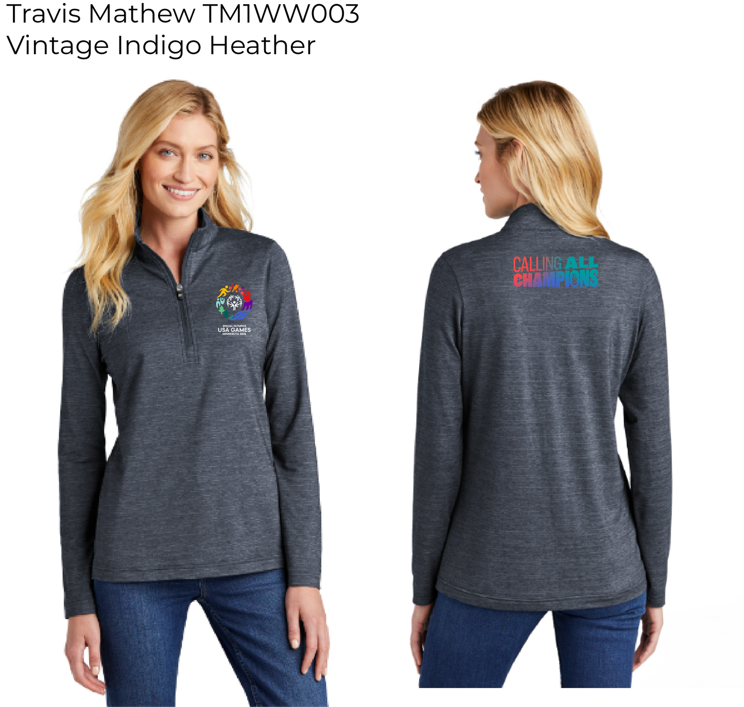 Special Olympics Sample Travis Mathews 1/4 Zip (Printed)