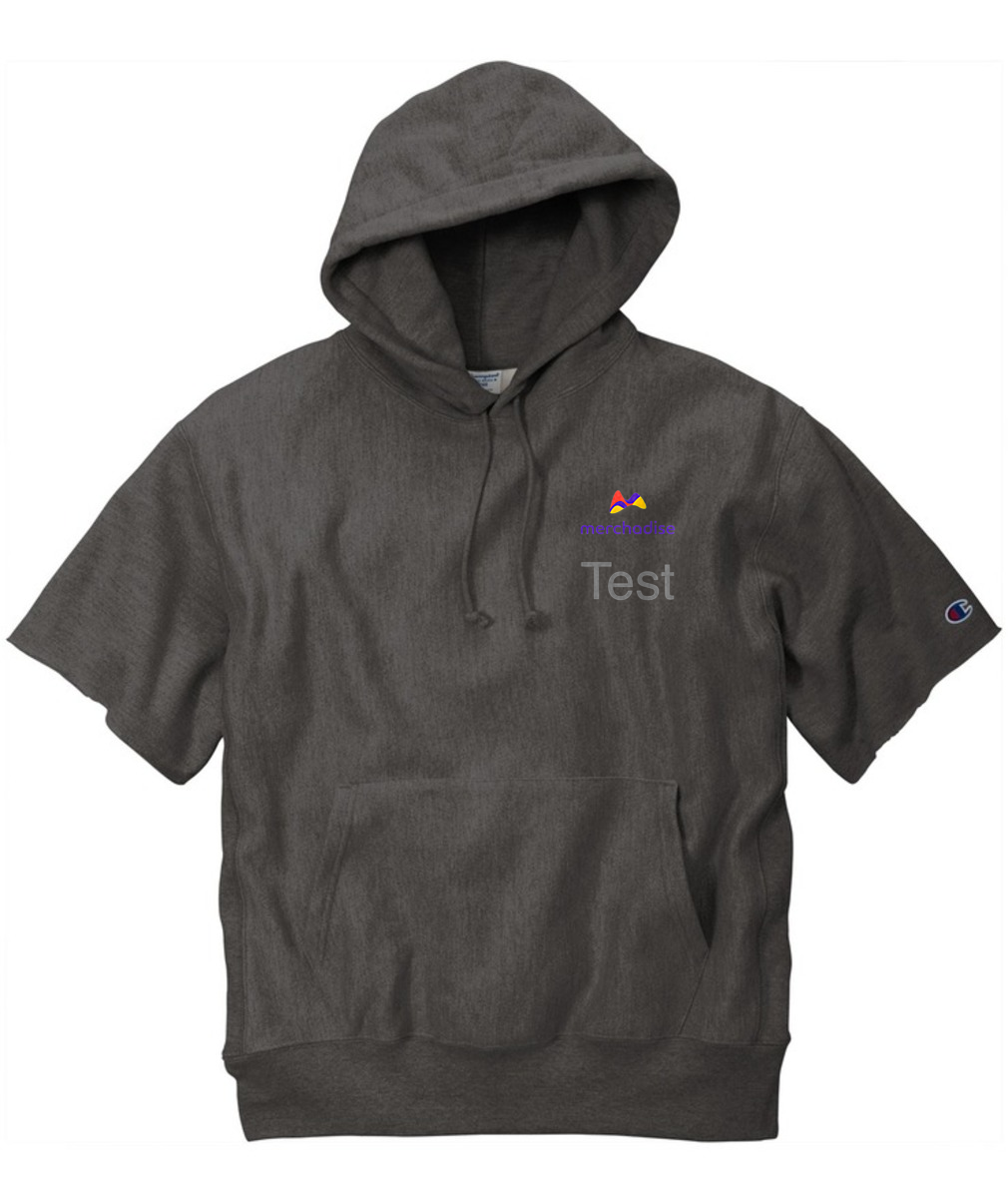 TEST 3POD Embroidered Champion ® Reverse Weave ® Short Sleeve Hooded Sweatshirt or Similar