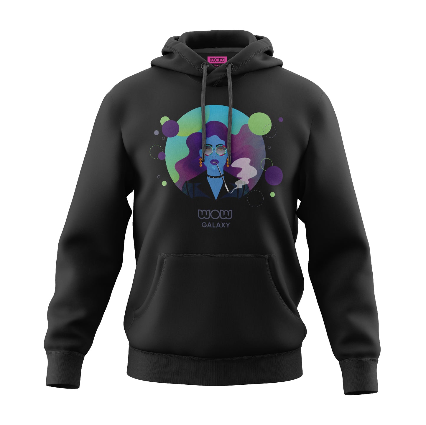 wow x merchadise tradeshow 10/22 DTF Black hoodie