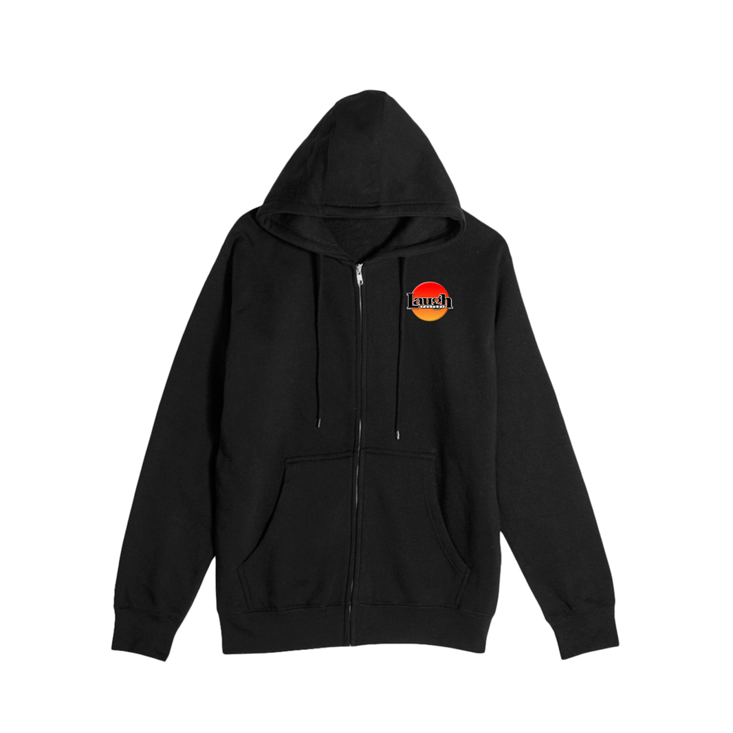 Laugh Factory - Premium Unisex Zip Hoodie Sweatshirt BLACK (Bulk Order)