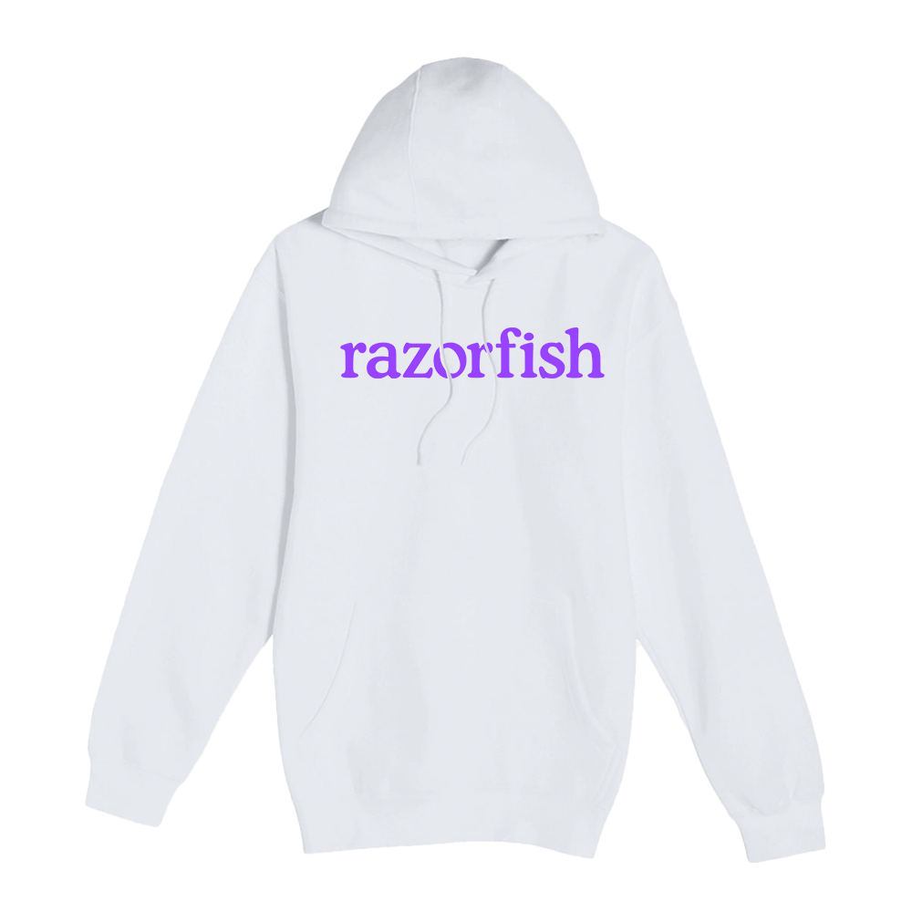Razor Fish Hoodie White - Sample
