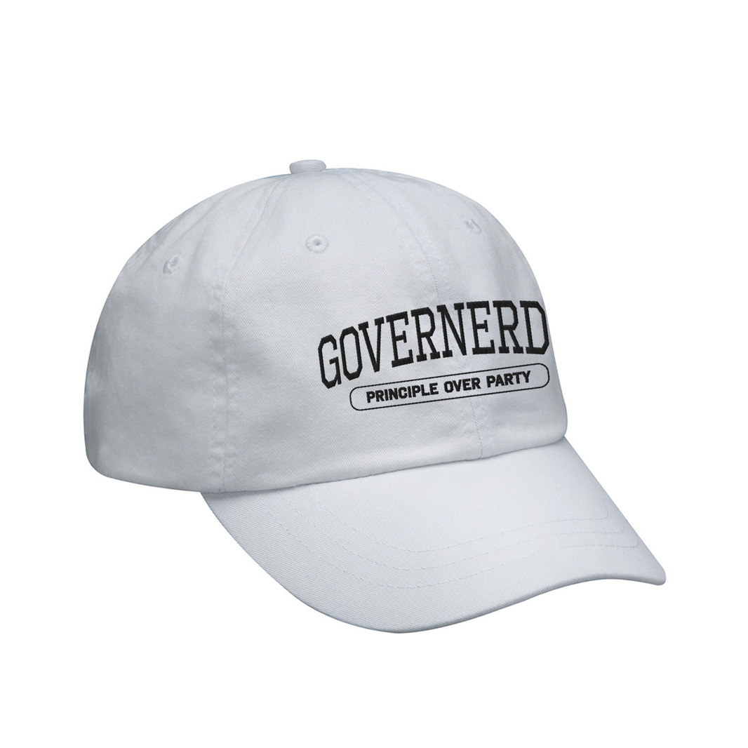 SMM Principle Over Party Embroidered Baseball Cap White