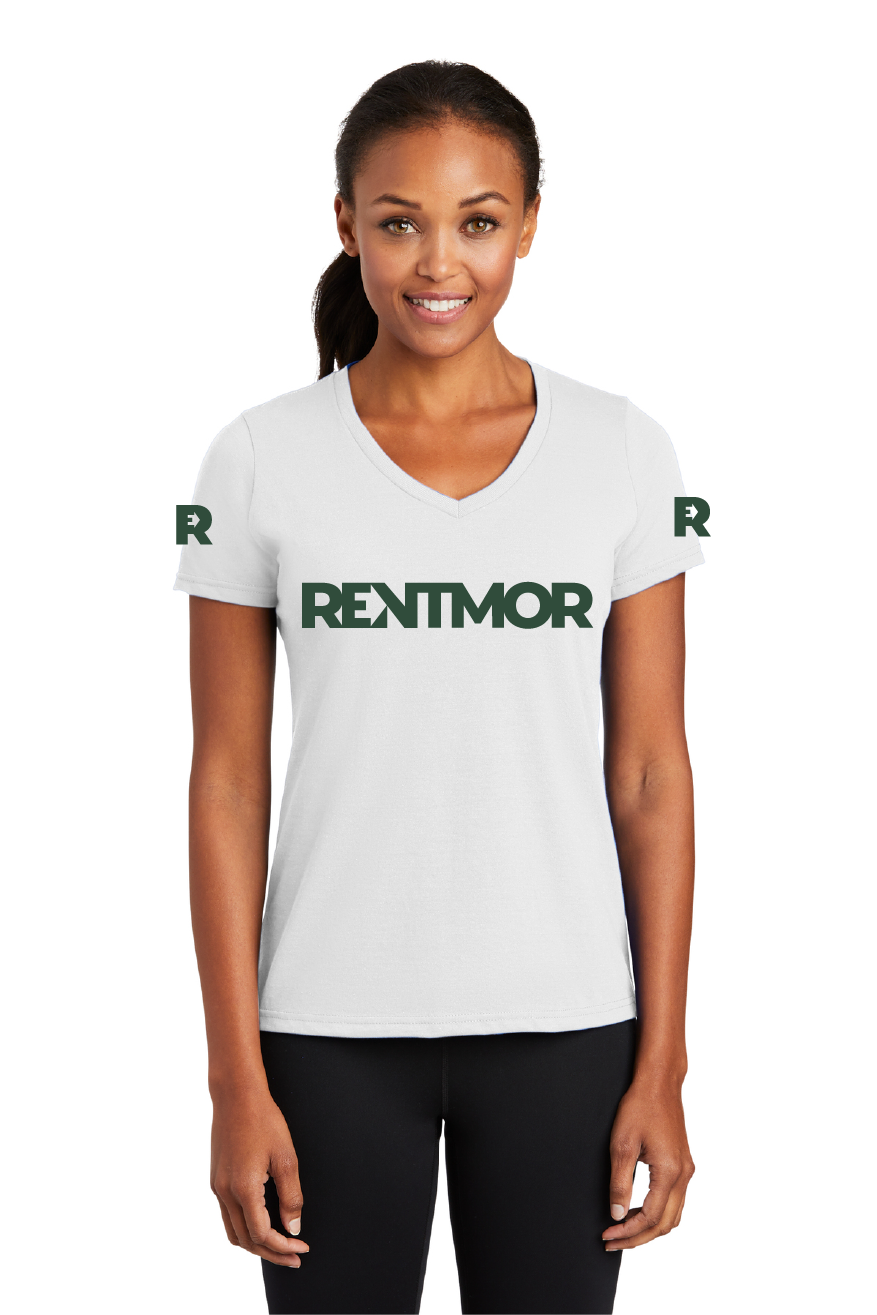 Rentmor Port&Company Performance Women's Vneck Tee (LPC381V)