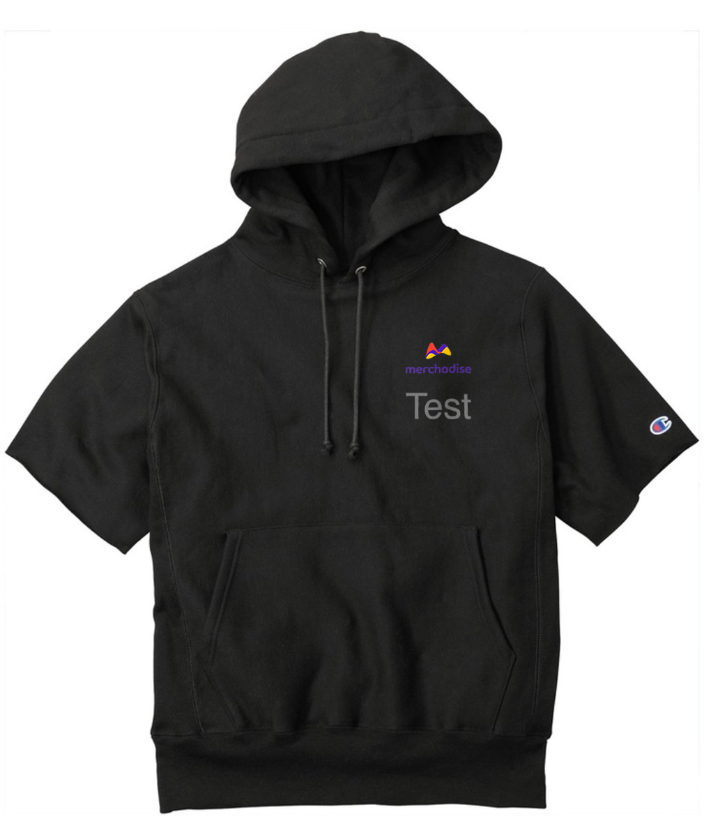 TEST 3POD Embroidered Champion ® Reverse Weave ® Short Sleeve Hooded Sweatshirt or Similar