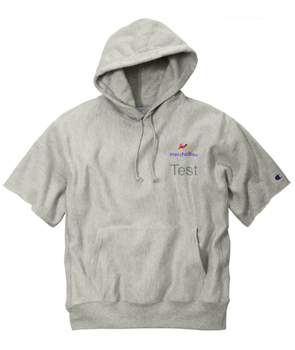 TEST 3POD Embroidered Champion ® Reverse Weave ® Short Sleeve Hooded Sweatshirt or Similar