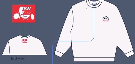 Supercute samples Crewneck  White
