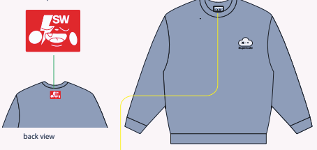 Supercute samples Crewneck Ash