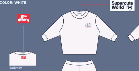 Supercute samples Kids Crewneck White