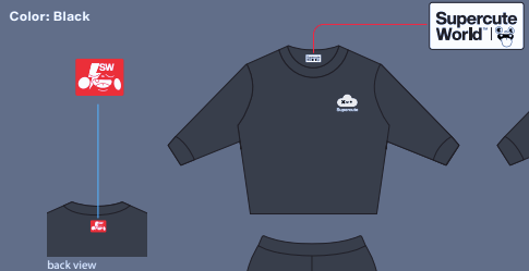 Supercute samples Kids Crewneck Black