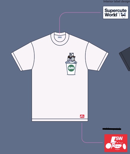 Supercute Sample “GM Coffee Cup” Fashion Unisex T-Shirt White