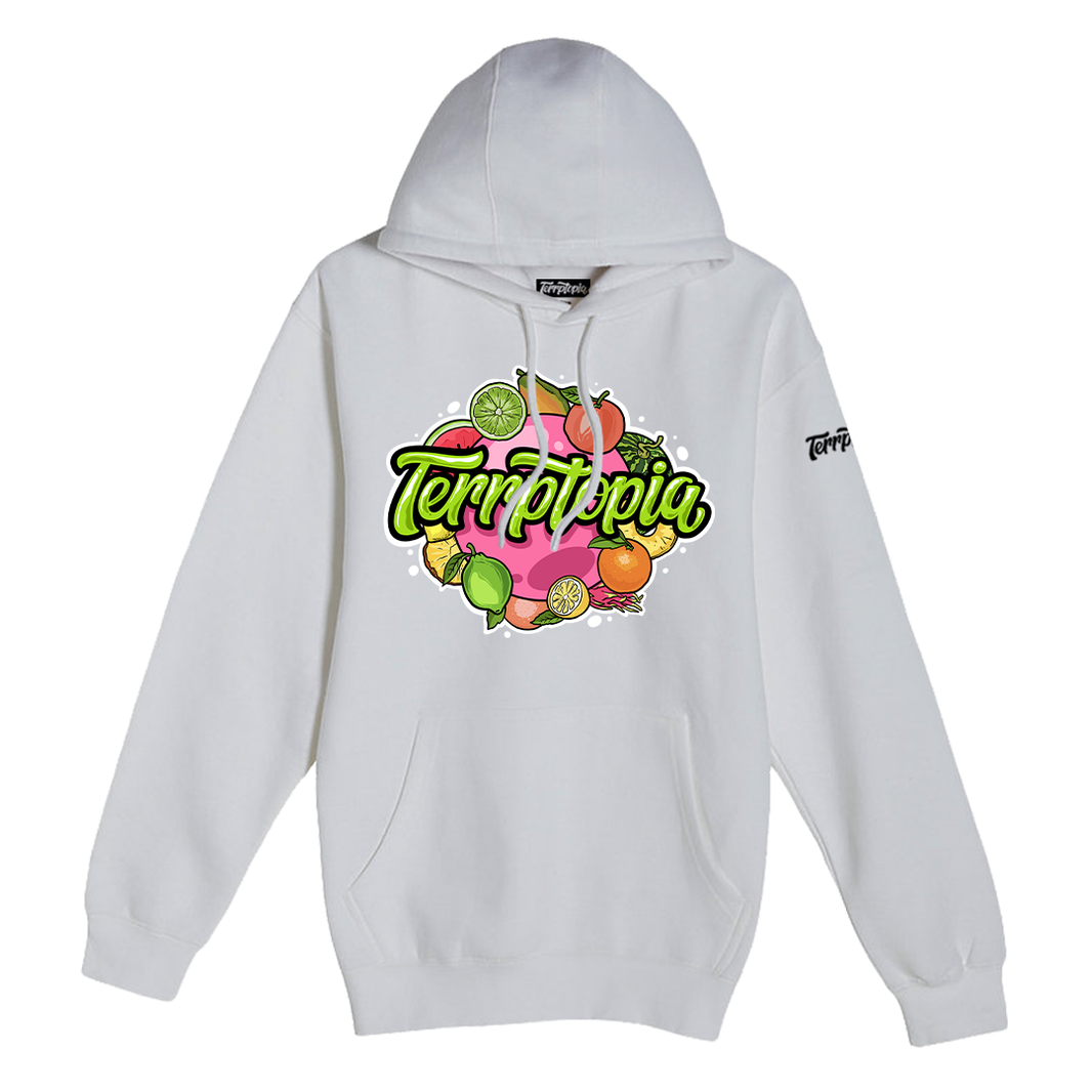 Terrptopia's White TerpCocktail 2022 Hoodie