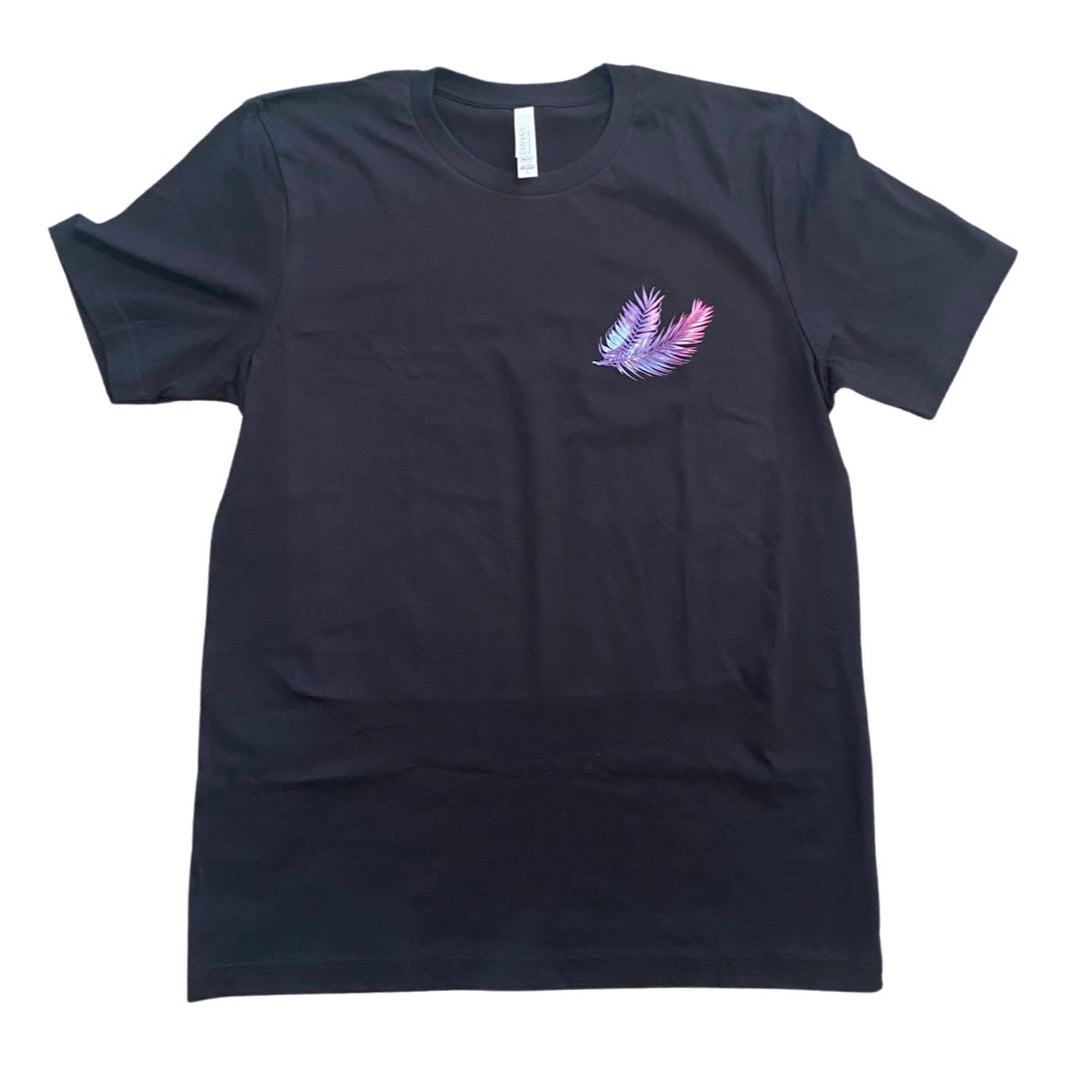 Domke Palm Frond Unisex Short Sleeve Black T-Shirt